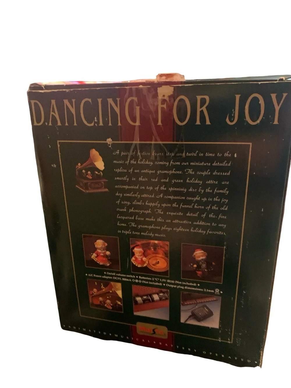 Maisto 1995 Christmas Animated Phonograph Dancing For Joy Tested